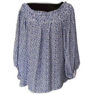 Royal Blue Medium Flowy Off the Shoulder Blouse​